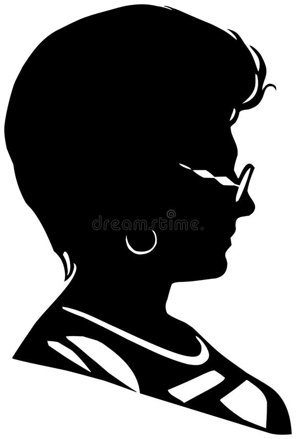 Vector silhouette of woman