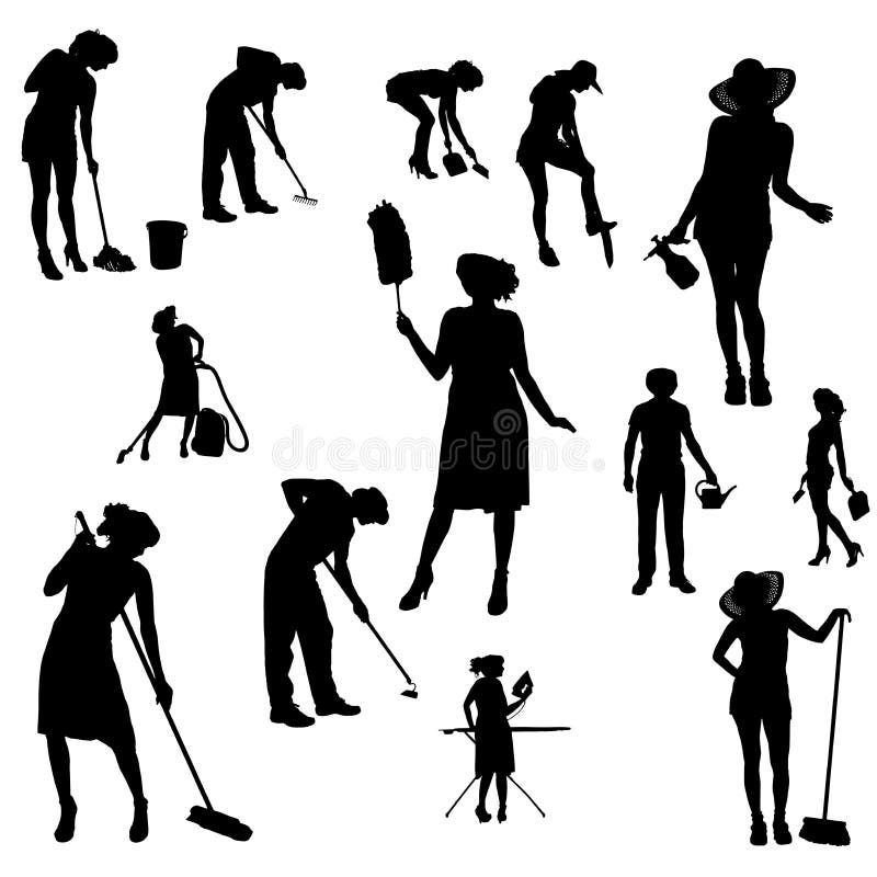 Vector silhouette of the woman. royalty free illustration.