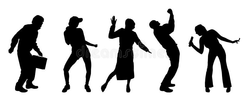 Vector Silhouettes of Different People. Stock Vector - Illustration of ...