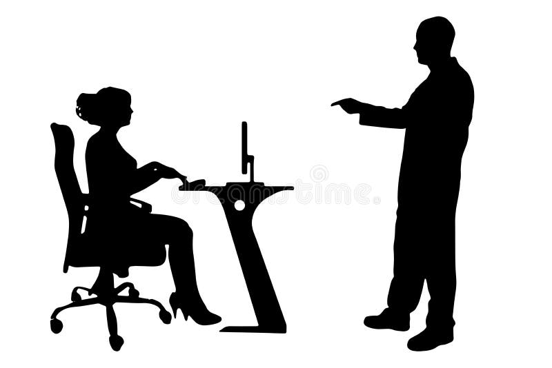 Vector Silhouettes of People in Office. Stock Vector - Illustration of  professional, person: 46864240