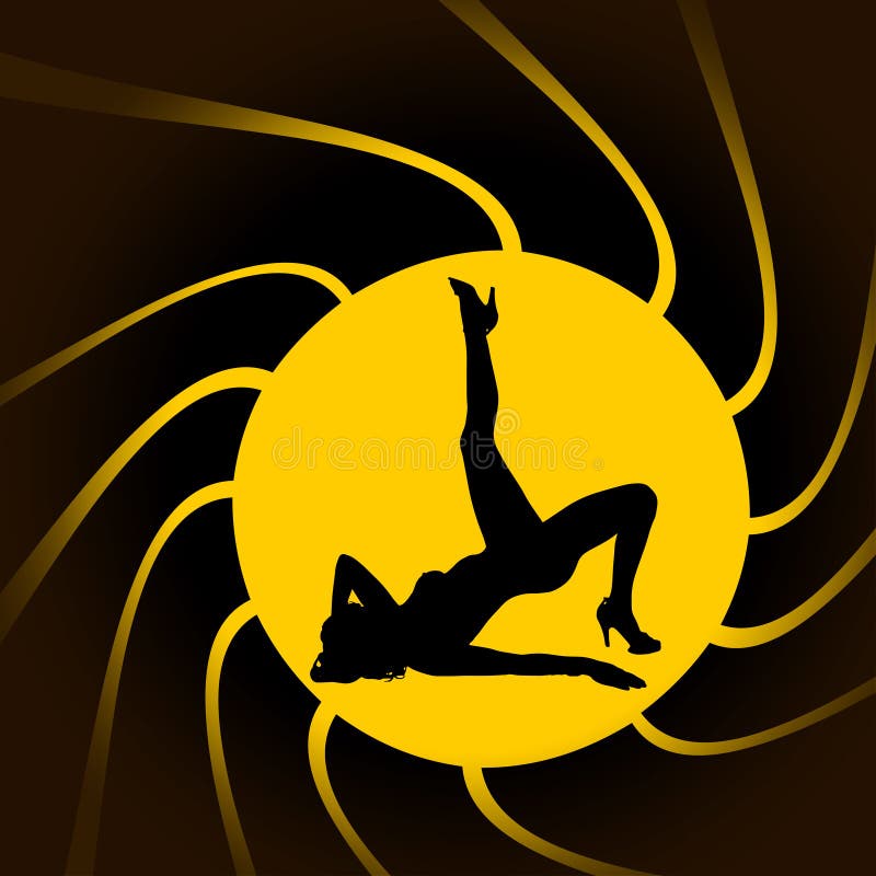 Striptease girl silhouette stock vector. Illustration of human 38282362