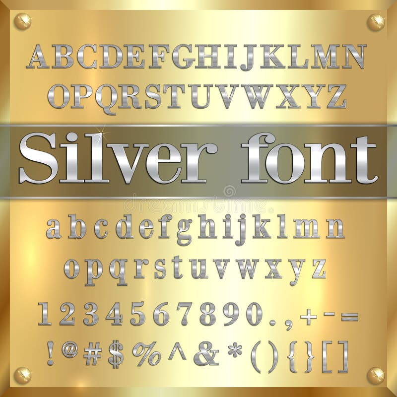 Free Vector  Silver alphabet