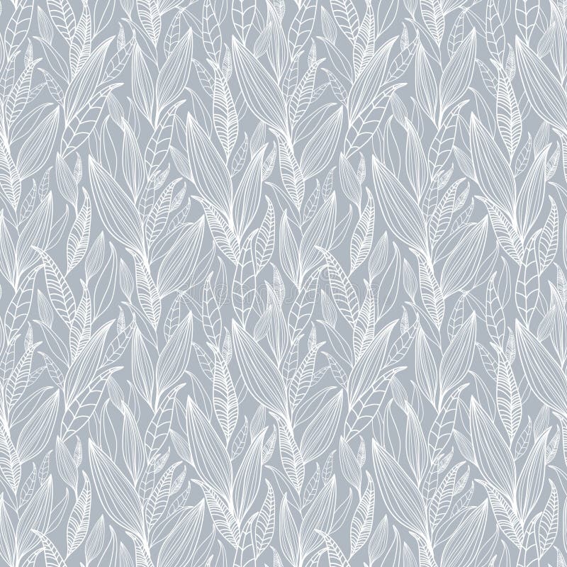 Vector Silver Grey Detailed Leaves Seamless Pattern Texture. Great for  Backgrounds, Wallpaper, Fabric, Wedding Stock Vector - Illustration of  beauty, pastel: 92076181