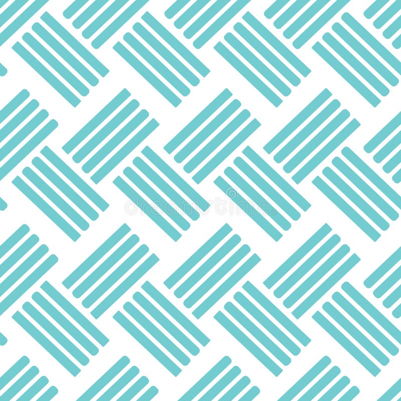 Vector Simple Blue Horizontal Lines Seamless Stock Vector