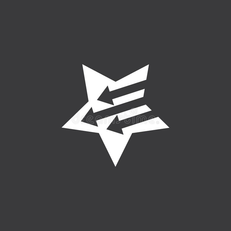 Vector simple del logotipo de la estrella de la flecha geom?trica del movimiento libre illustration Vector simple del logotipo de la estrella de la flecha geom?trica del movimiento libre illustration
