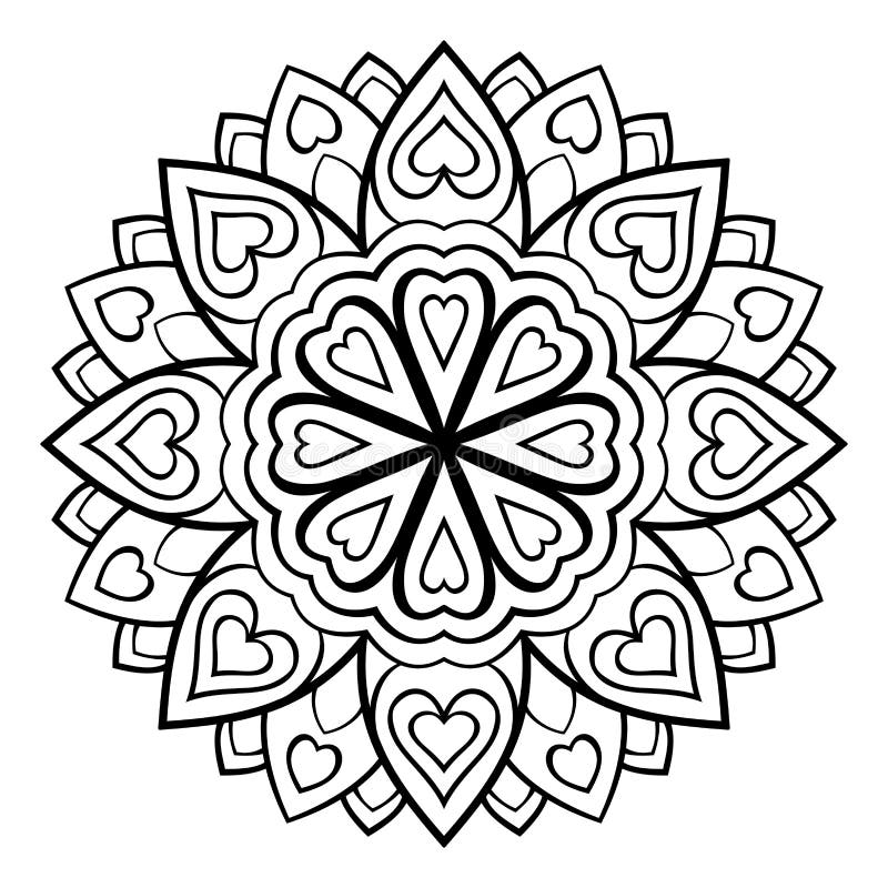 Vector simple mandala. stock vector. Illustration of embroidery - 77955936