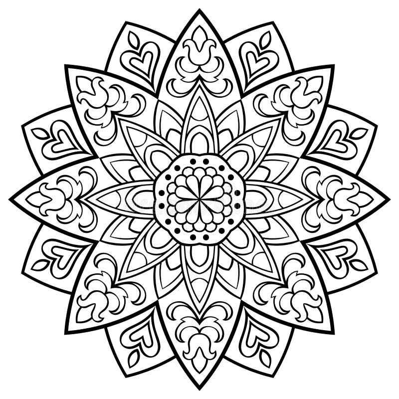 Vector simple mandala. stock vector. Illustration of geometric - 70860448