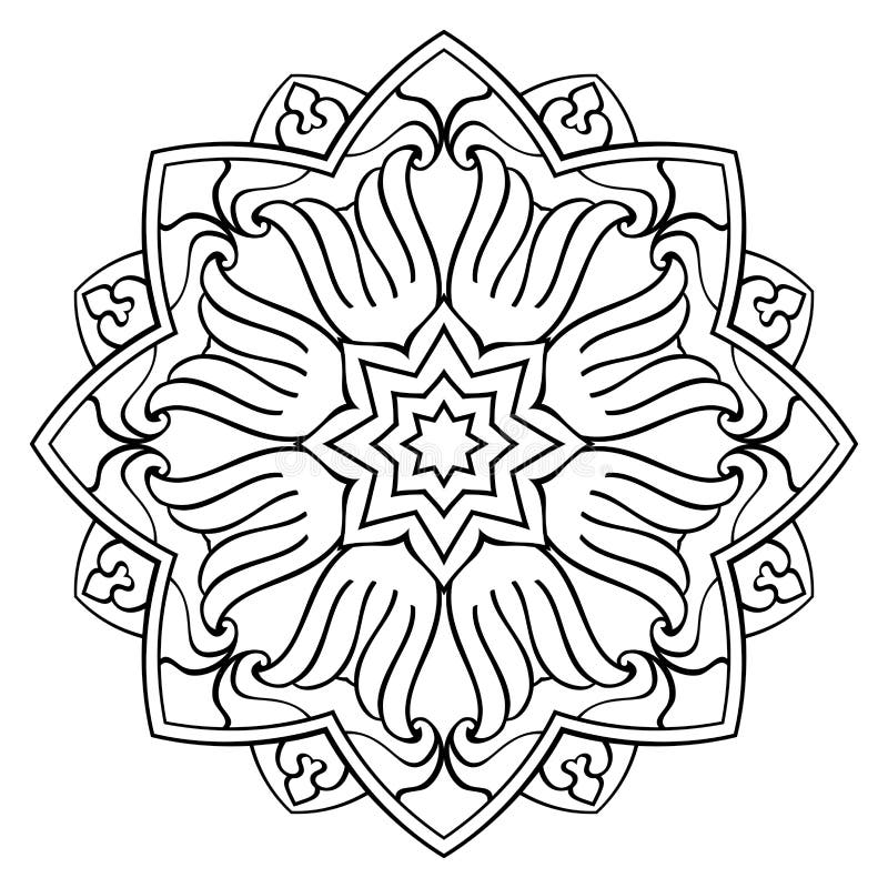 Download Vector simple mandala. stock vector. Illustration of medallion - 79236659
