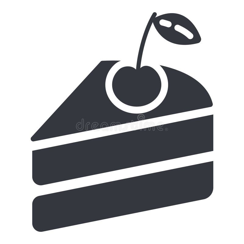Vector Single Basic Icon - Piece of Cake royalty free illustration
