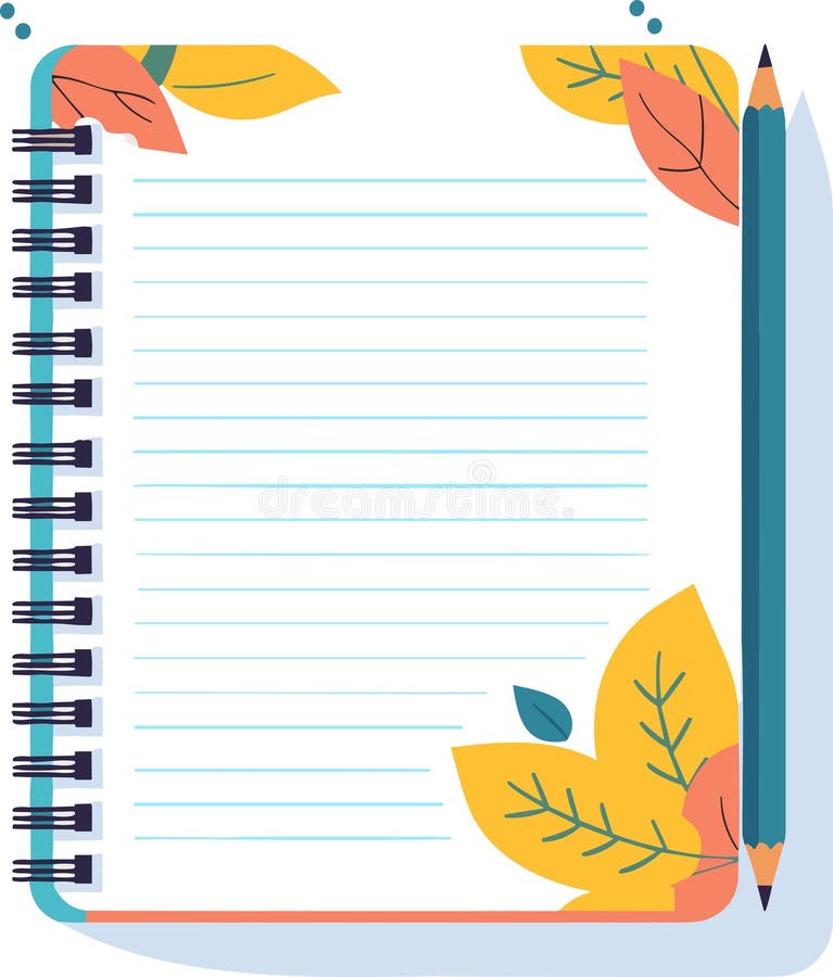 Blank Spiral Notebook Icon Cartoon Illustration Stock Vector