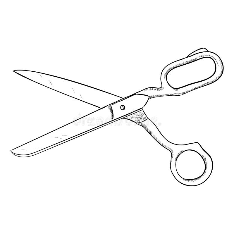 Scissors Drawing Cartoon, Art Scissors, art, scalable Vector Graphics, line  png | PNGWing