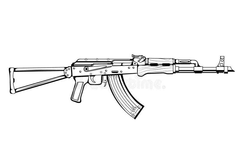 How To Draw An Assault Rifle Step by Step Drawing Guide by Dawn   DragoArt