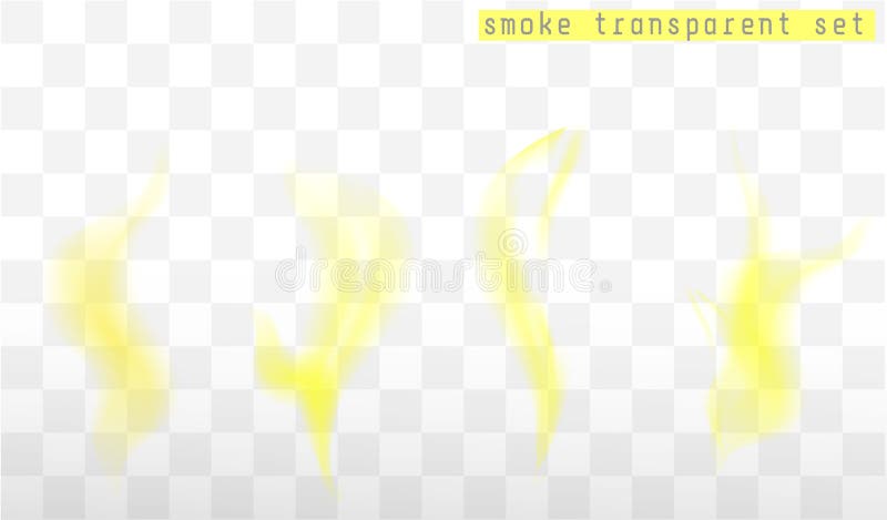 Vector Smoke Set. Vector Isolated Image of Smoke Stock Vector