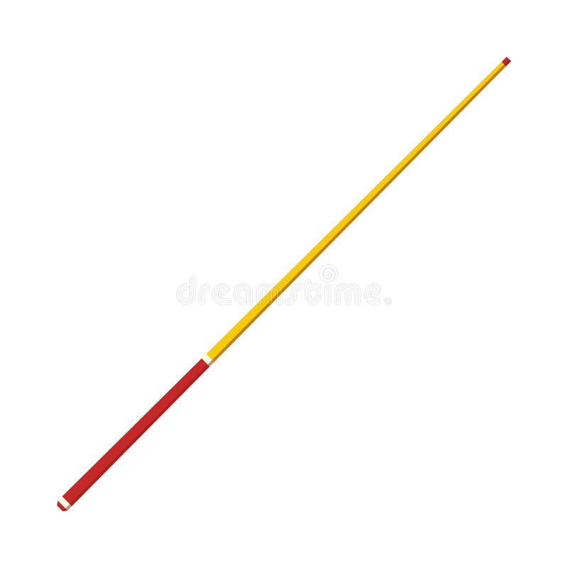 Vector snooker pool cue stick icon isolated