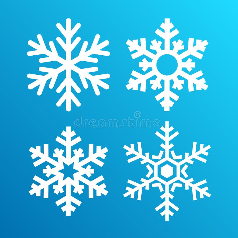 Vector snowflake icons vector illustration
