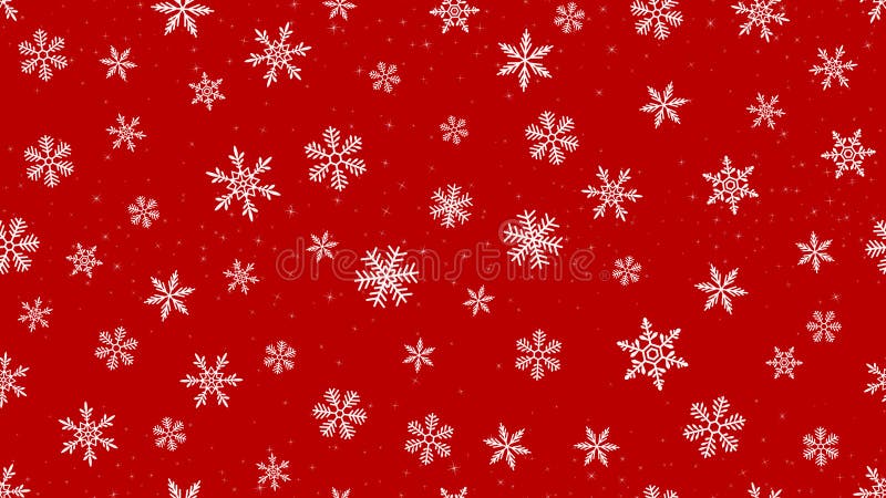 Vector Snowflakes Background. Red Christmas and New Year Seamless ...