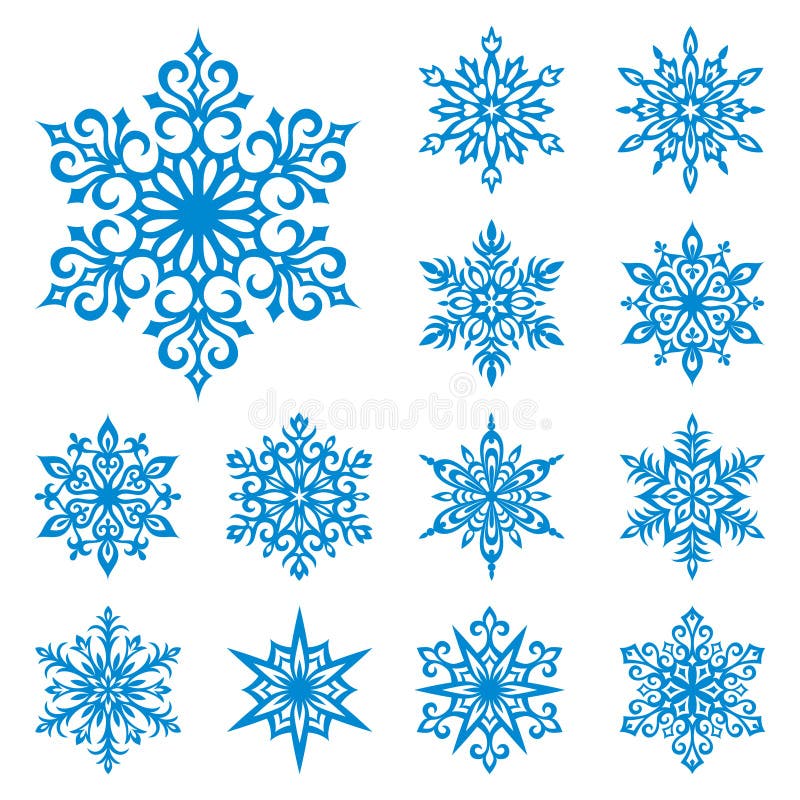 Vector snowflakes set vector illustration Vector snowflakes set vector illustration
