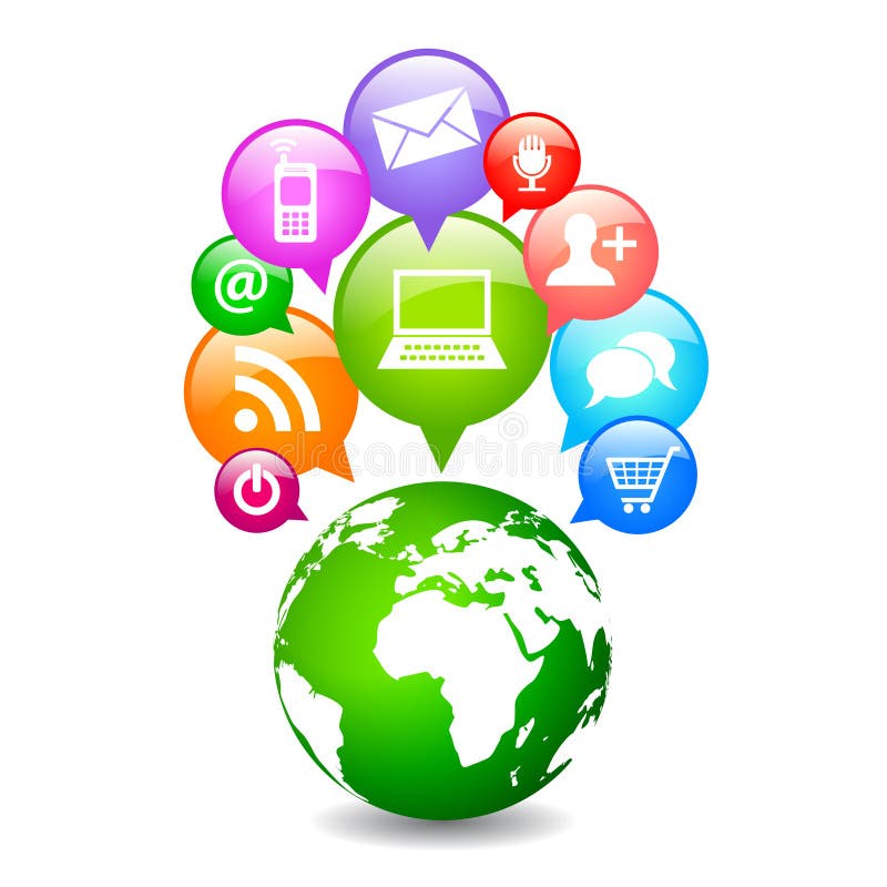 Social media royalty free illustration