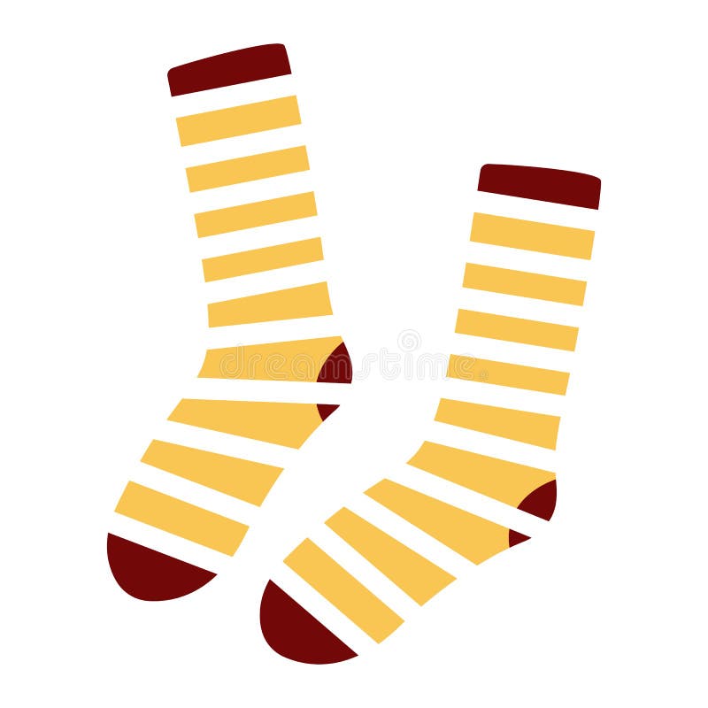 Vector Sock Illustration and Icons Stickers on the Autumn Theme. Warm ...