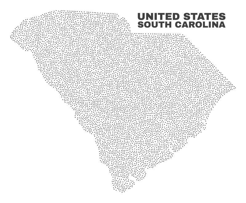 Vector South Carolina State Map of Points Stock Vector Illustration