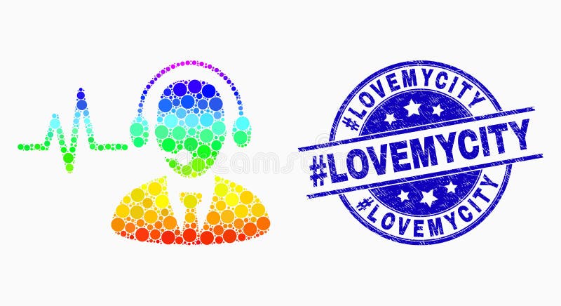 Vector Spectral Pixelated Operator Sound Signal Icon and Scratched Hashtag Lovemycity Watermark stock illustration Vector Spectral Pixelated Operator Sound Signal Icon and Scratched Hashtag Lovemycity Watermark stock illustration