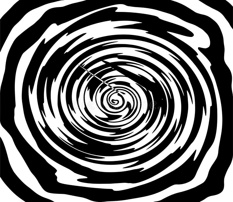 Vector Spiral. Spiral. the Concentric Circles. the Silhouette of the ...