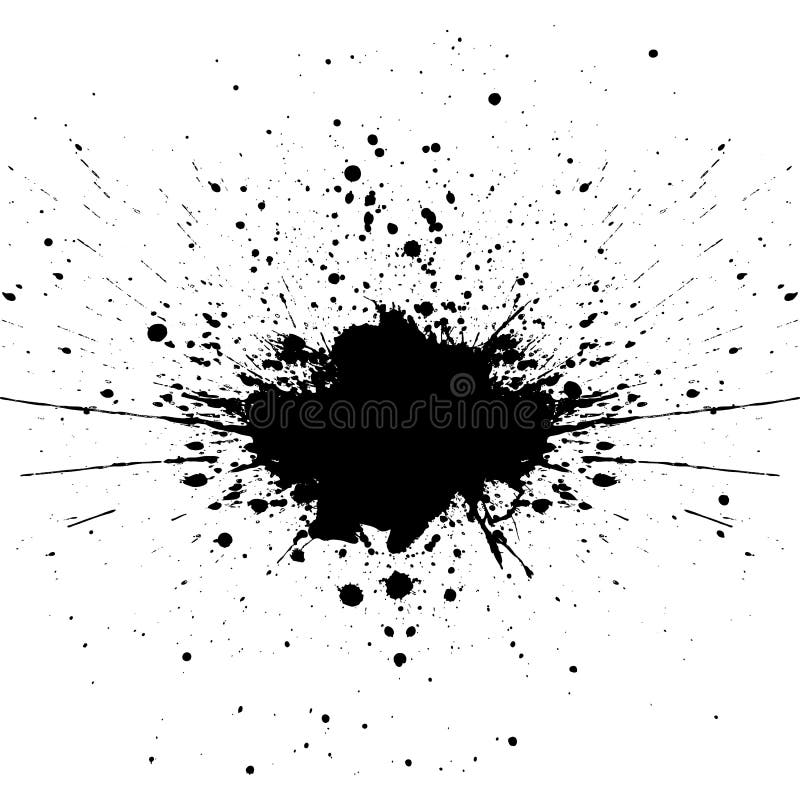 Vector Splatter Black Color Background. Illustration Design. Stock ...