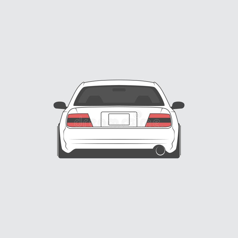 Vector Sport Japan Car Car Sketch Back View Stock Vector Illustration Of Icon Race 104521025