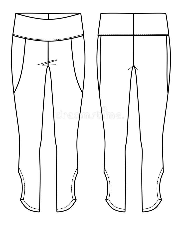 Vector sport leggings fashion CAD, woman lounge - Stock Illustration  [96304608] - PIXTA