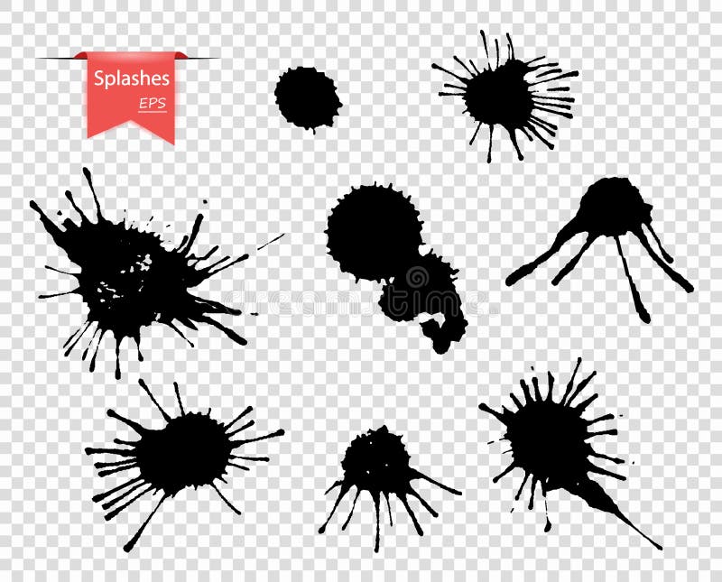 Vector Spray, Ink, Paint, Dirt, Fluid. Design Elements on an