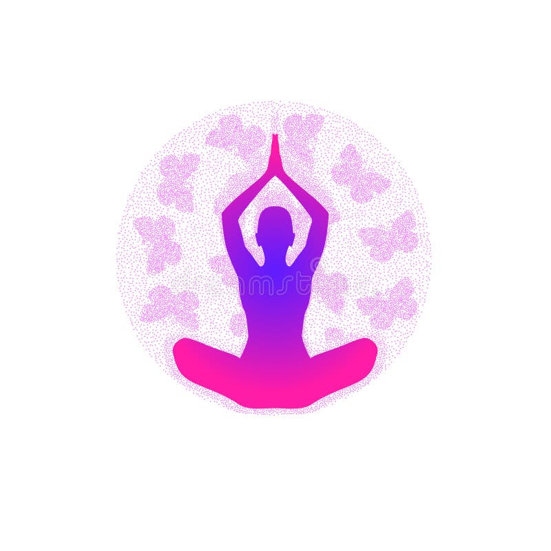 Yoga butterfly pose stock vector. Illustration of female 7907290