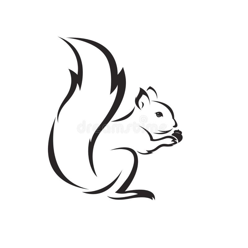 Vector of Squirrel Design on White Background. Easy Editable Layered
