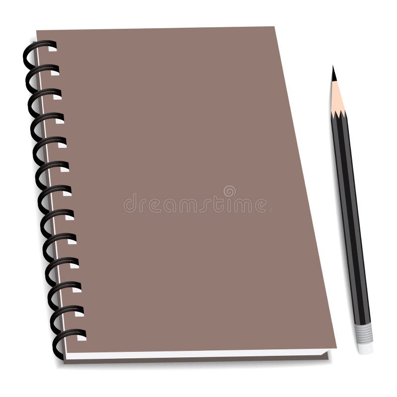 Vector Spiral Notebook Stack of Ring Binder Isolated Stock Vector