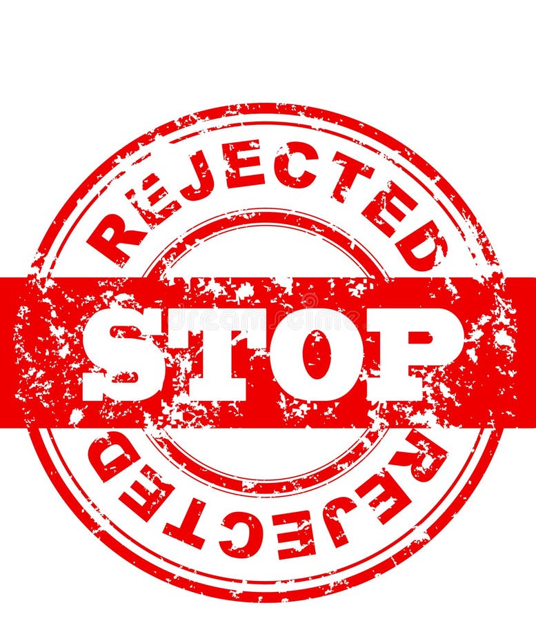 Vector stamp of Stop sign royalty free illustration