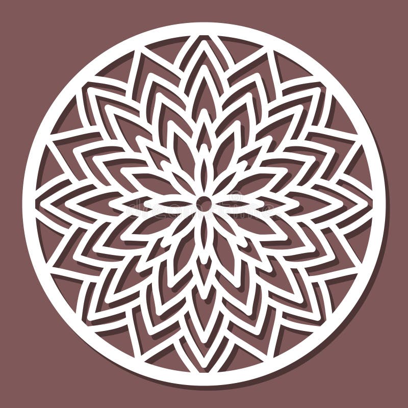 Mandala Stencil Design Vector Pattern Stock Vector (Royalty Free