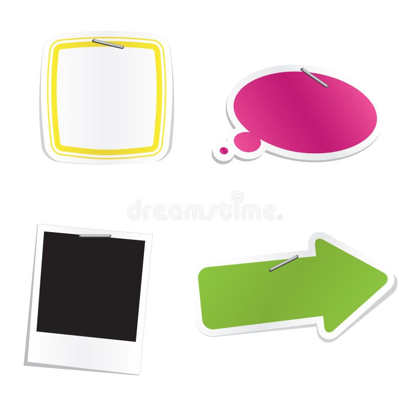 Vector sticker for your sample text stock illustration