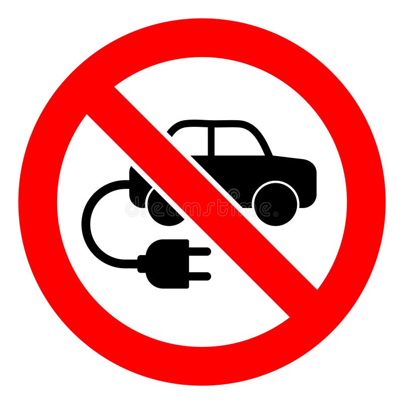 Vector Stop Electric Car Icon Illustration Stock Vector Illustration