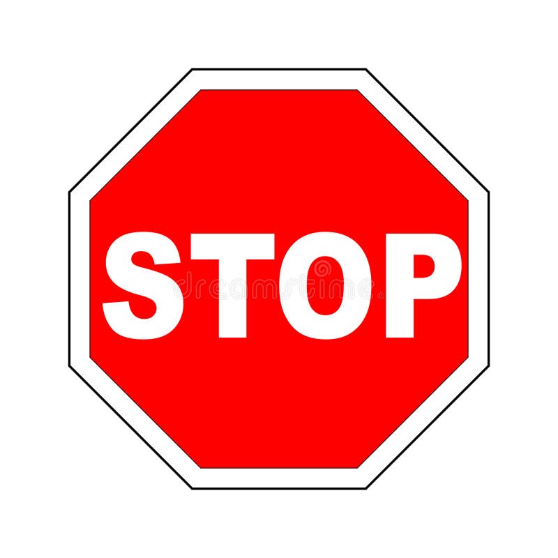 Vector stop sign