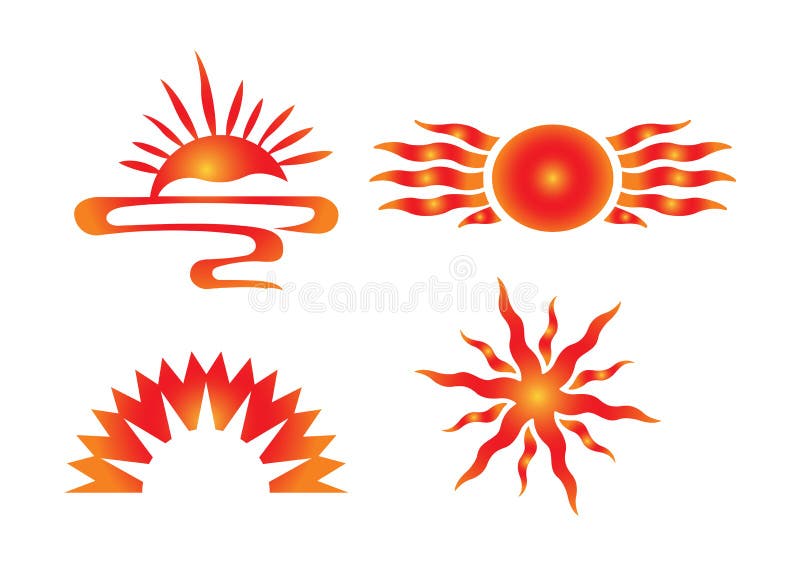 Vector sun icons