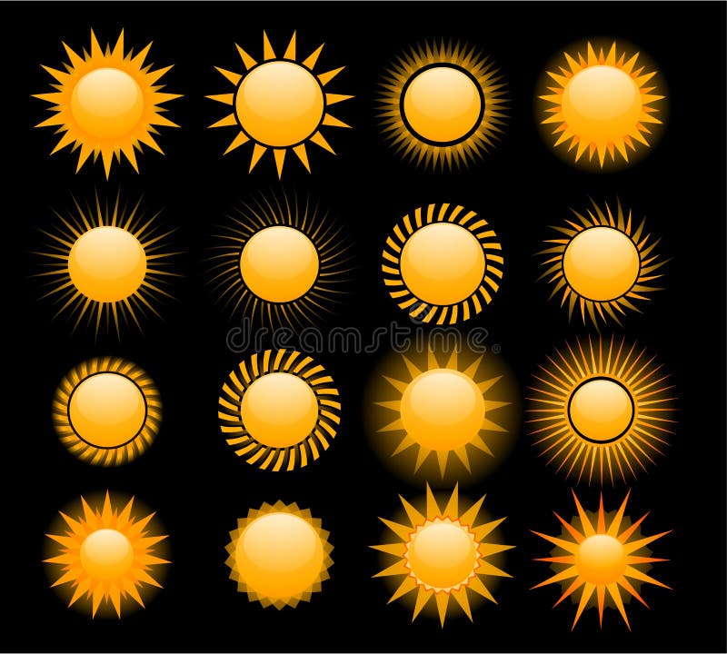 Vector suns icons