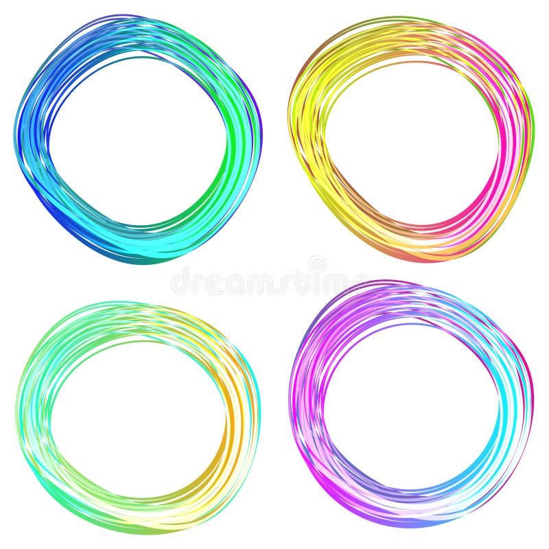 Vector swirl set stock illustration