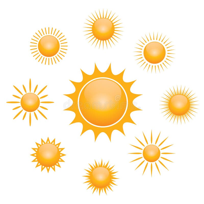 Vector symbol of sun stock illustration. Illustration of design - 57045265