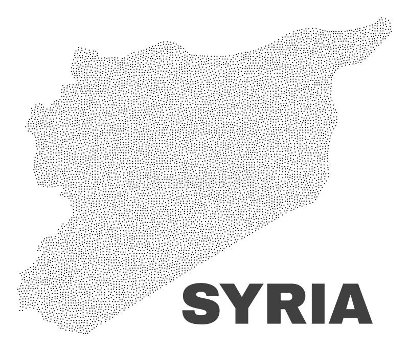 Vector Syria Map of Points