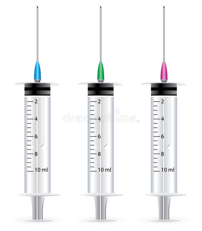 Syringe with Medication Drugs Pills Illustration Stock Vector