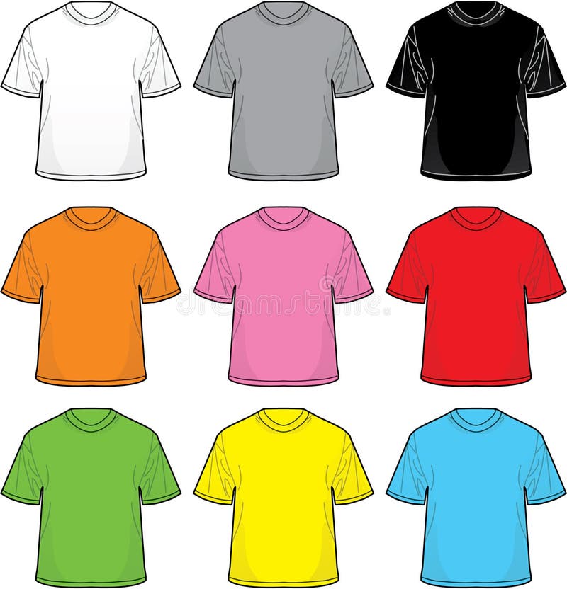 V-Neck T-shirts stock vector. Illustration of ringed, black - 4270680