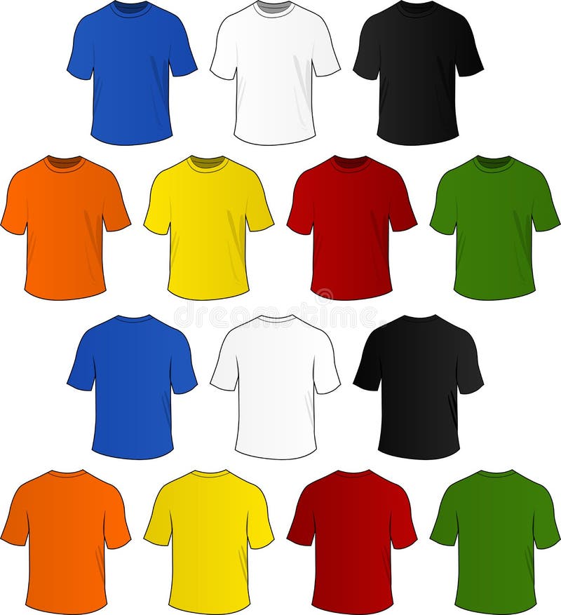 Color T-shirt Design Template. Vector. Stock Vector - Illustration of ...