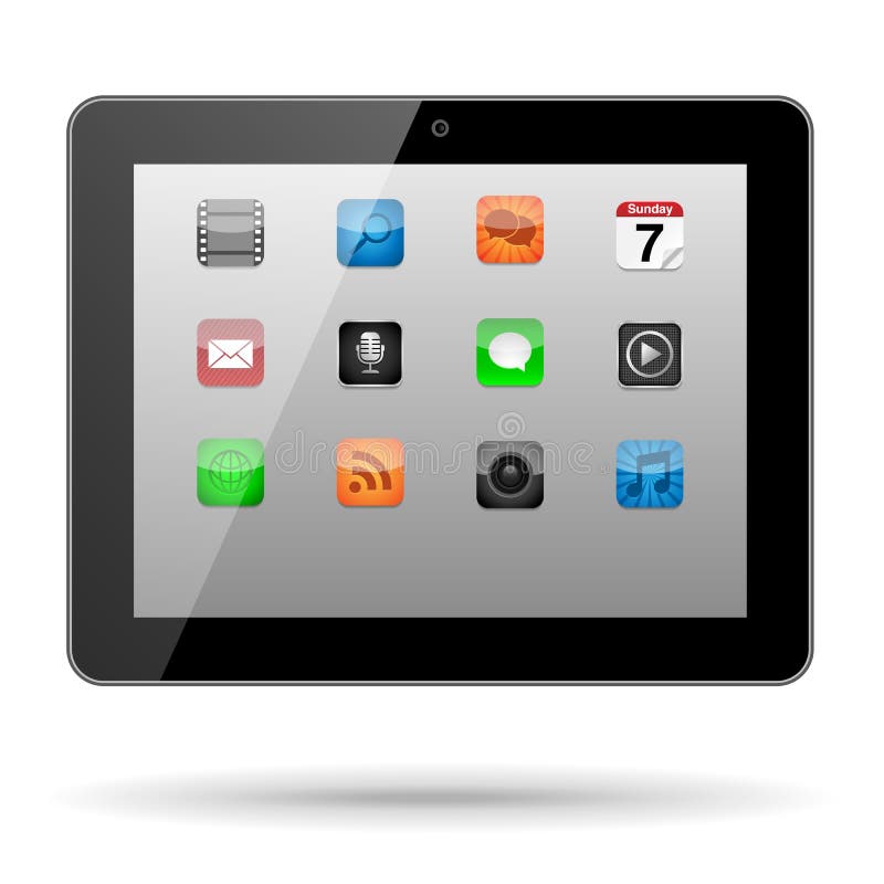 Tablet with App Icons