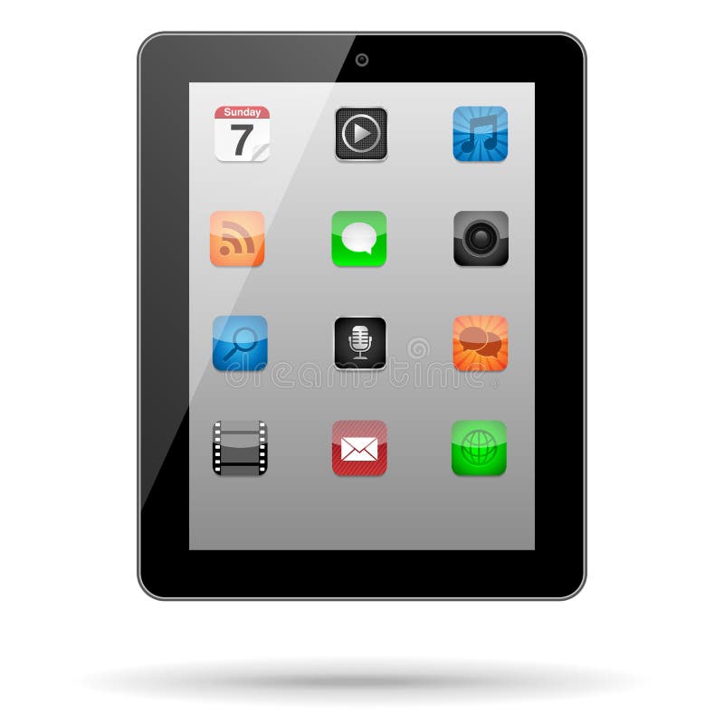 Tablet with App Icons