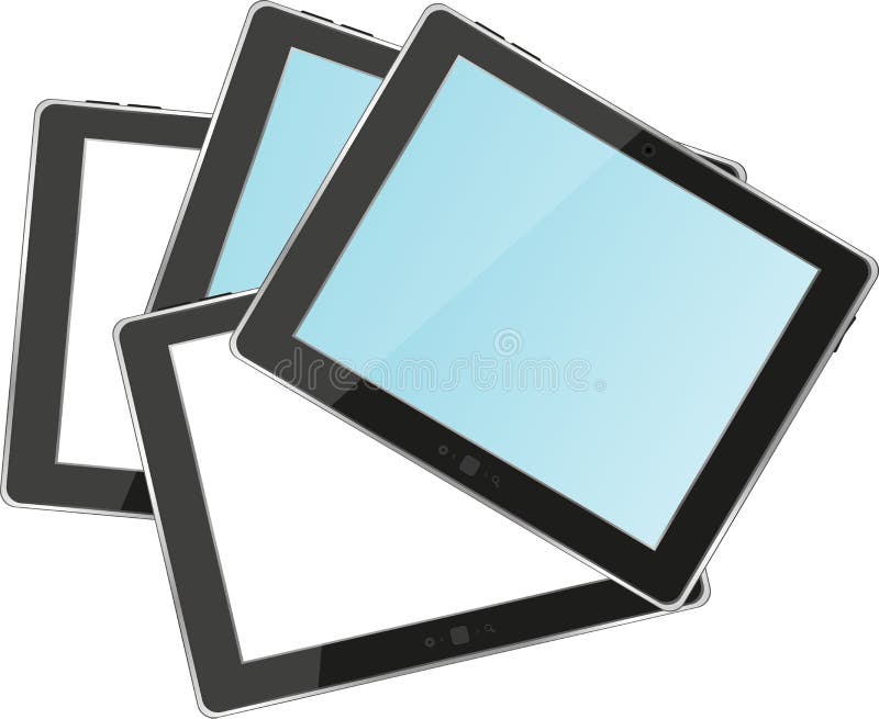 Vector Tablets Pc Empty White Screen Stock Illustrations 13 Vector