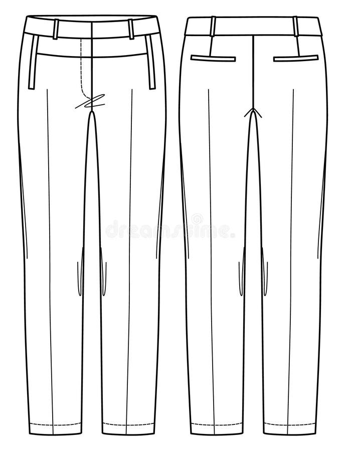 Technical Drawing Fashion Pants Stock Illustrations – 2,268 Technical ...